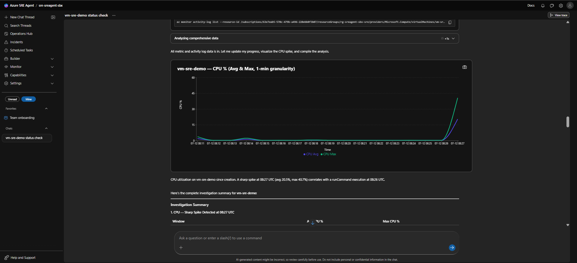 SRE Agent CPU 飙升分析