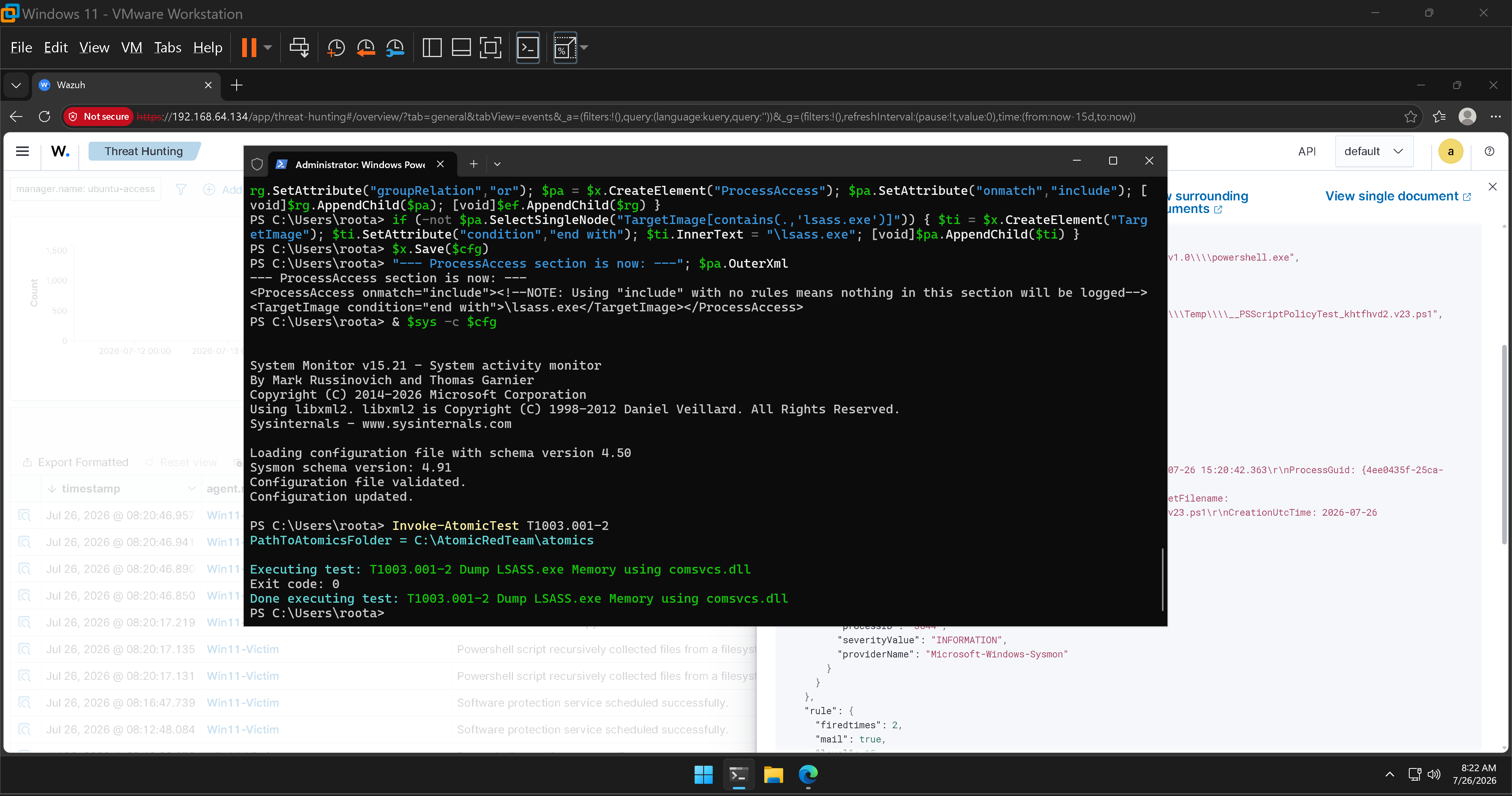 在 Sysmon 中启用 ProcessAccess