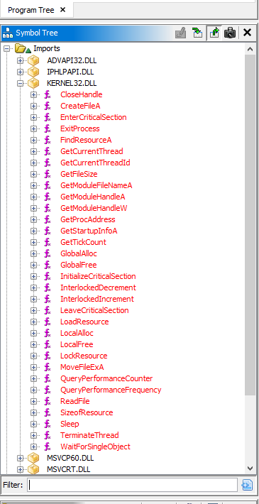 KERNEL32 imports
