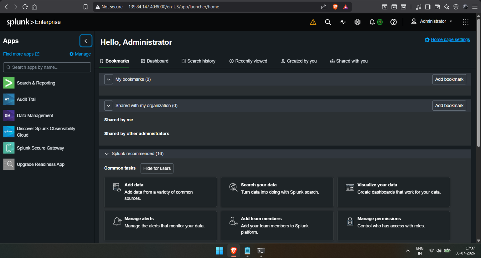 Splunk Dashboard