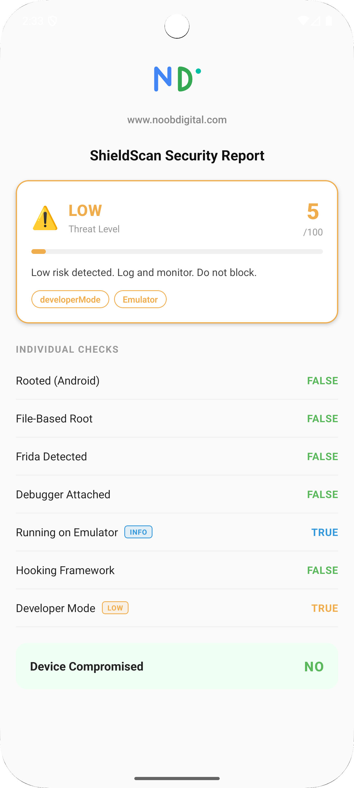 ShieldScan on Android