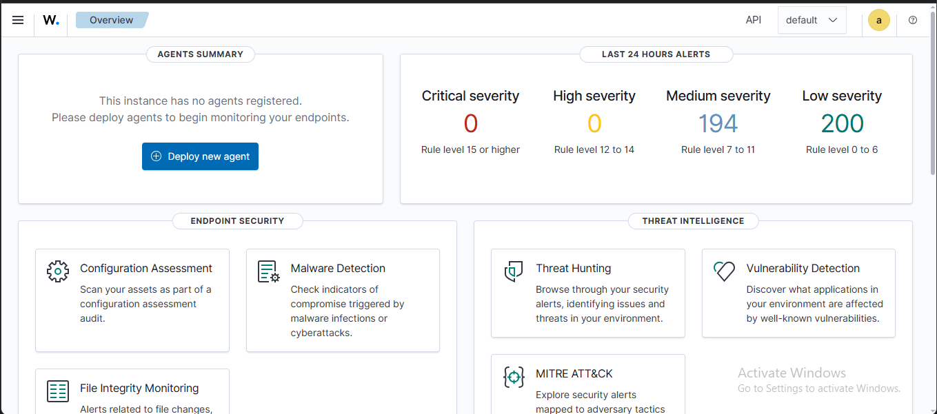 Wazuh dashboard 登录