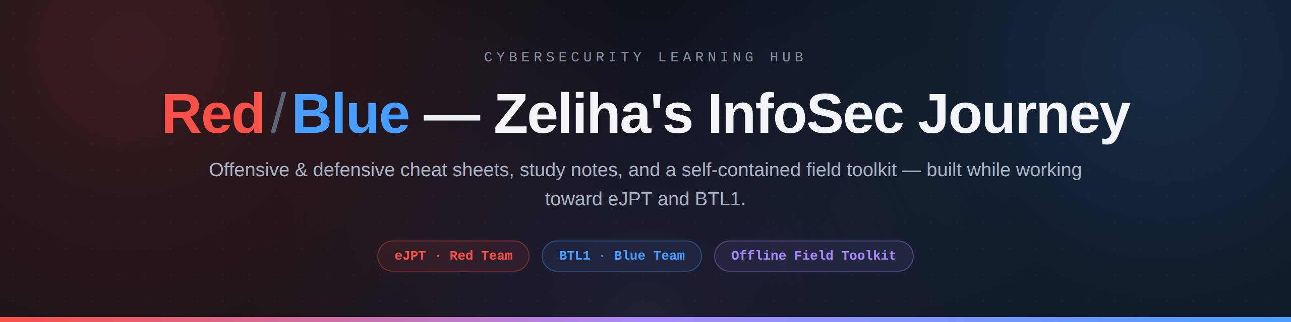 Zeliha's InfoSec Journey — Red / Blue Cybersecurity Learning Hub