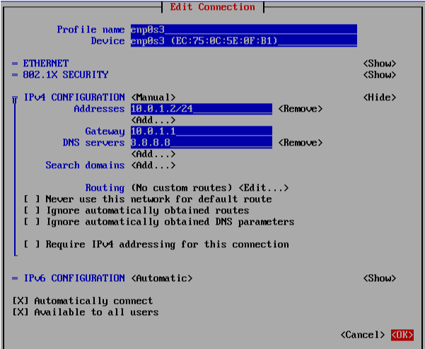 Rocky nmtui 静态 IP