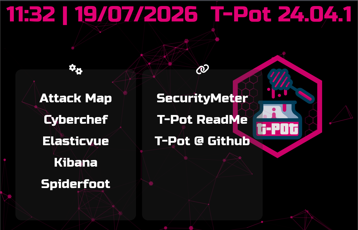 T-Pot 登录页面