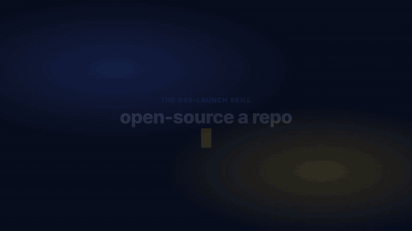 oss-launch 将一个裸仓库从 OSS 审计失败转变为 16/16 的脚手架