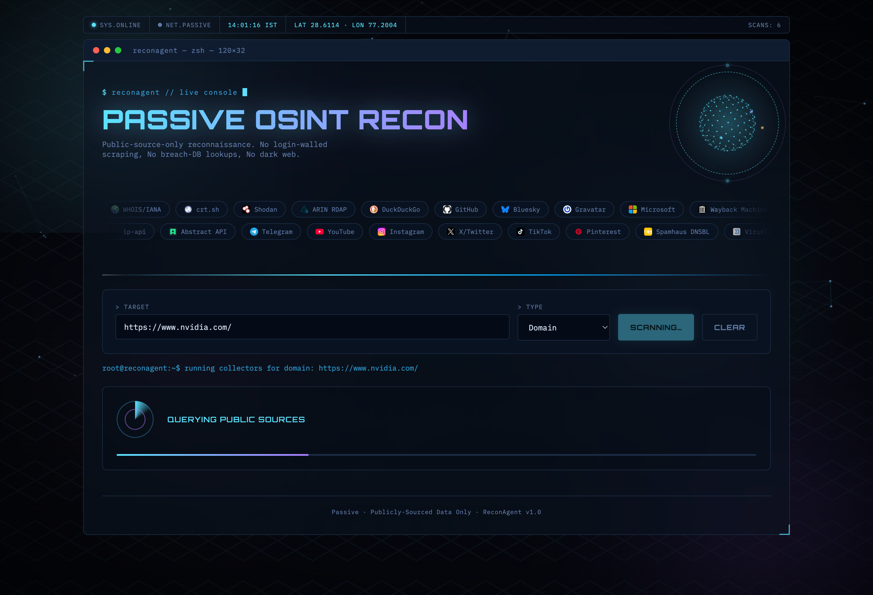 ReconAgent - Live Scan
