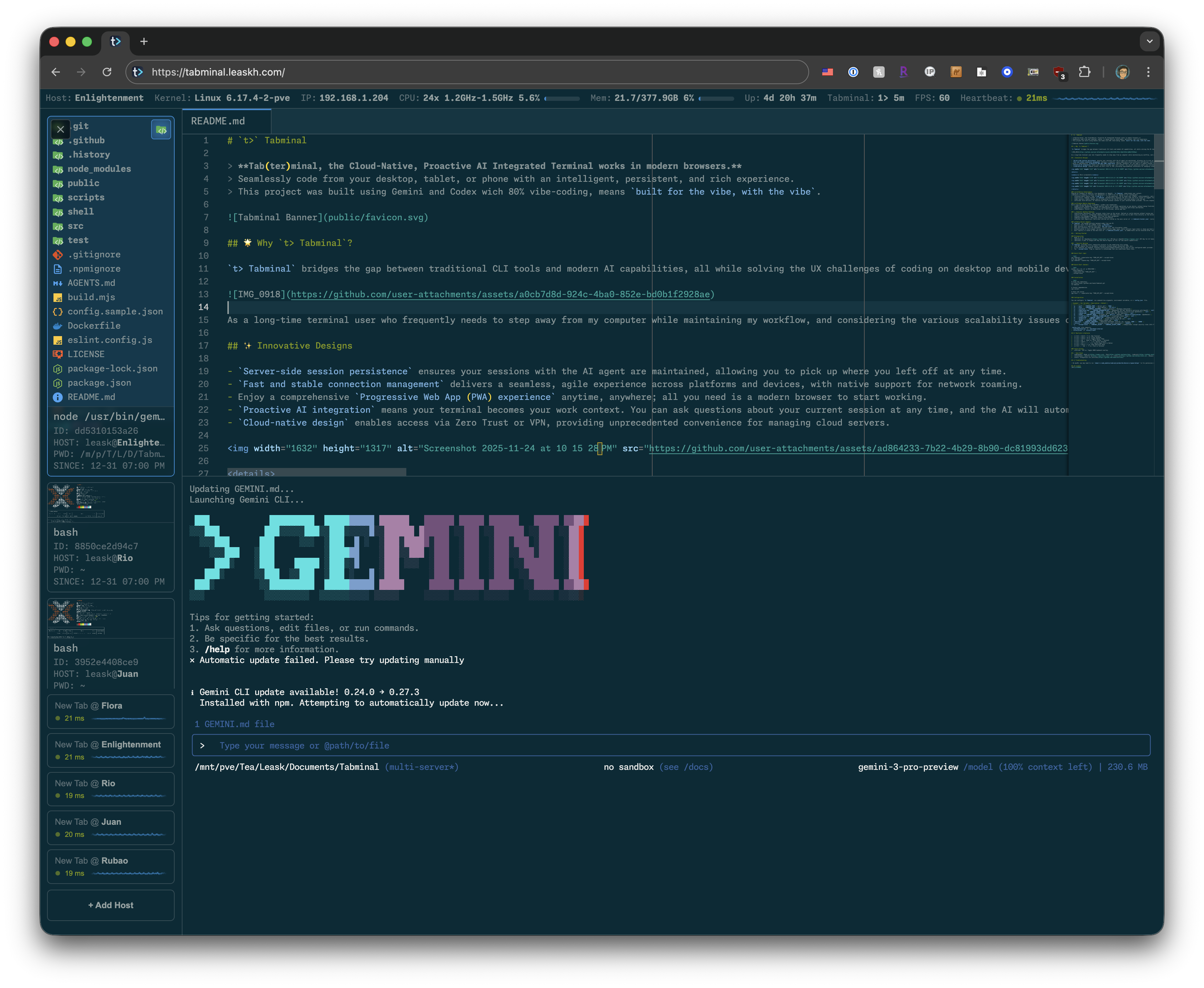Tabminal Screenshot