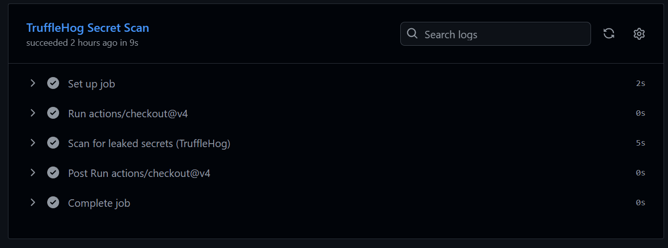 GitHub Actions 中的 TruffleHog Secret 扫描