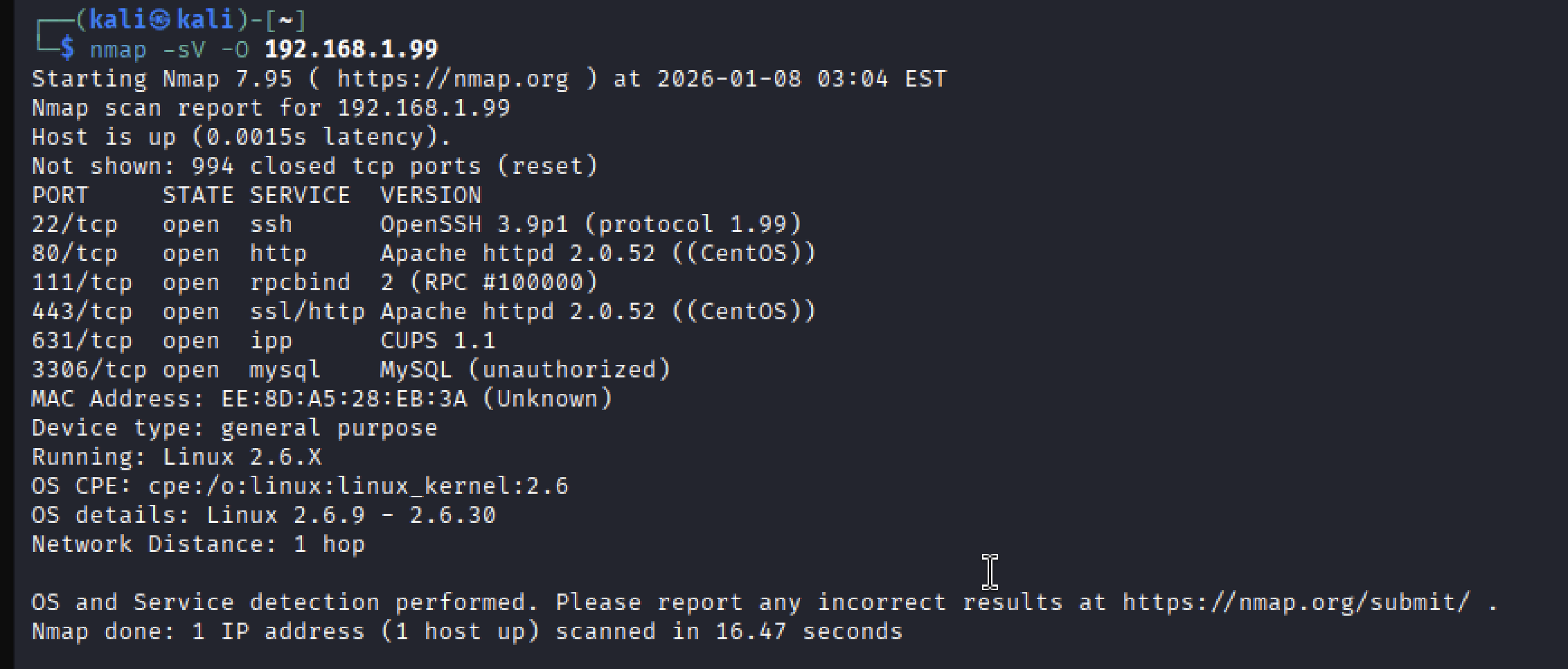Nmap 服务和操作系统扫描