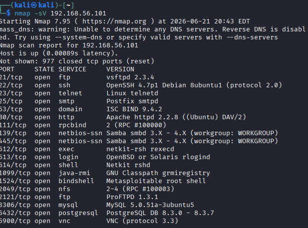 nmap -sV