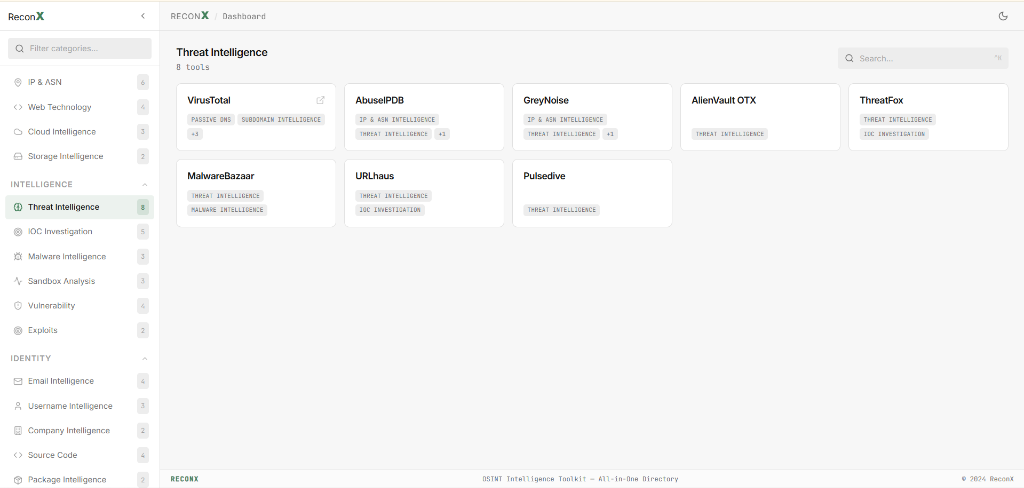 Threat Intelligence Dashboard