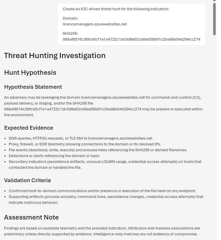 IOC Driven Hunt