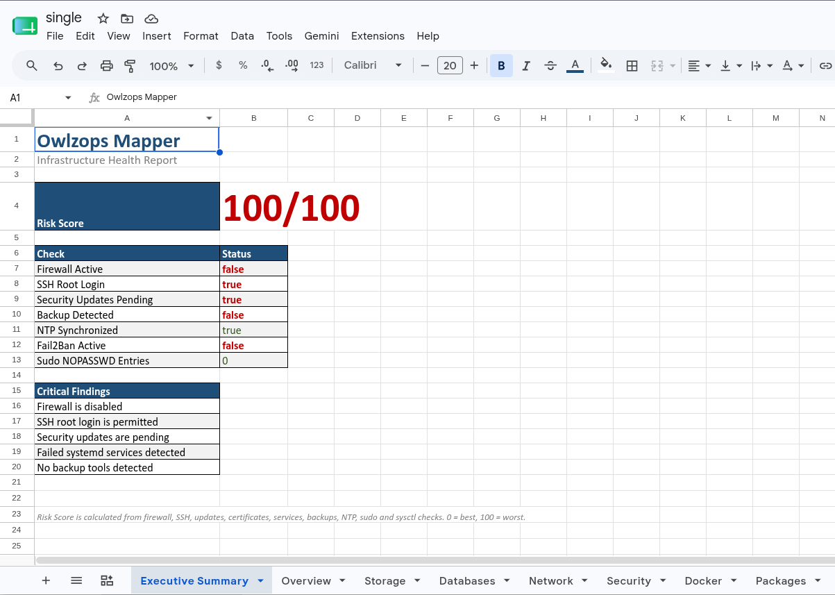 Excel 报告示例