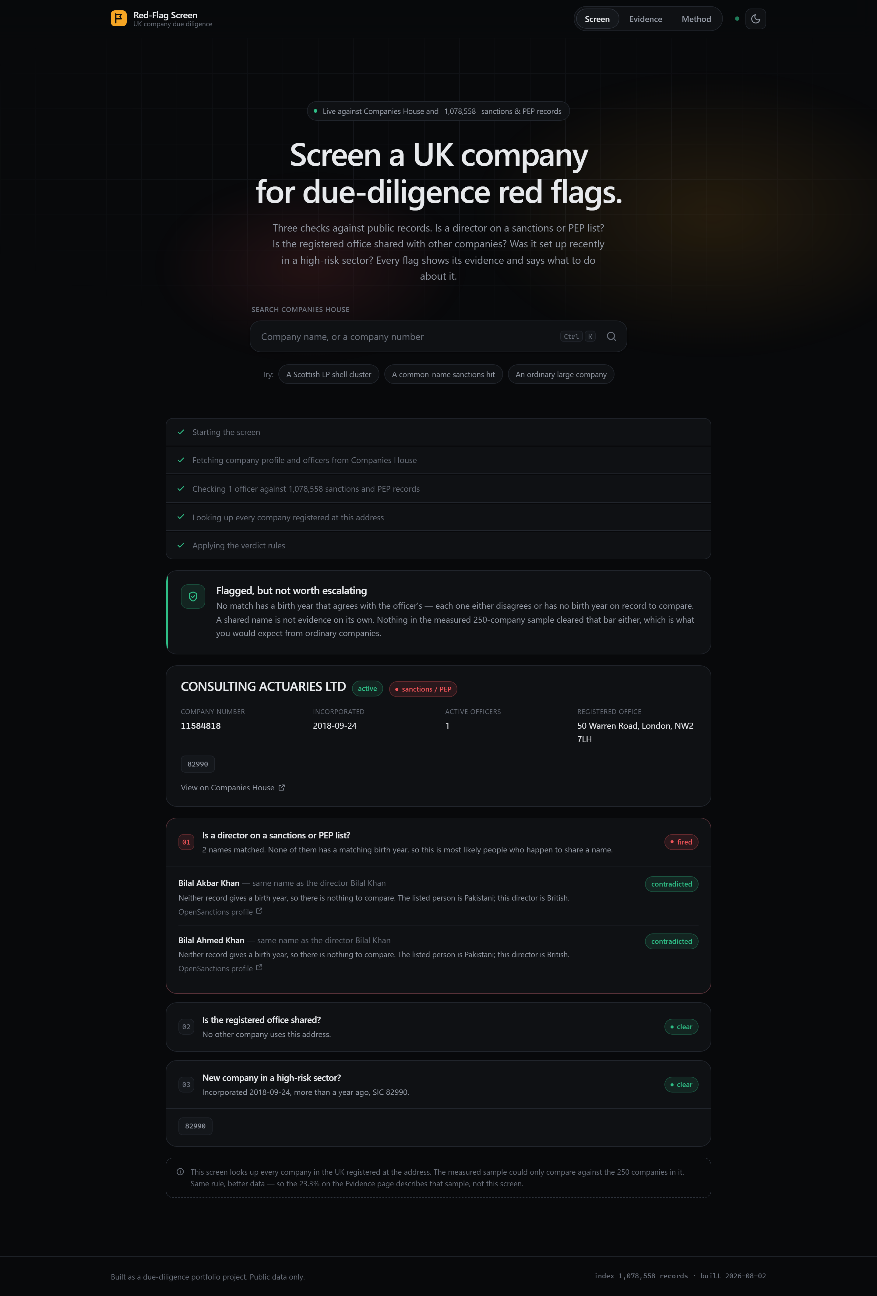 筛查公司:三项检查及其背后的证据