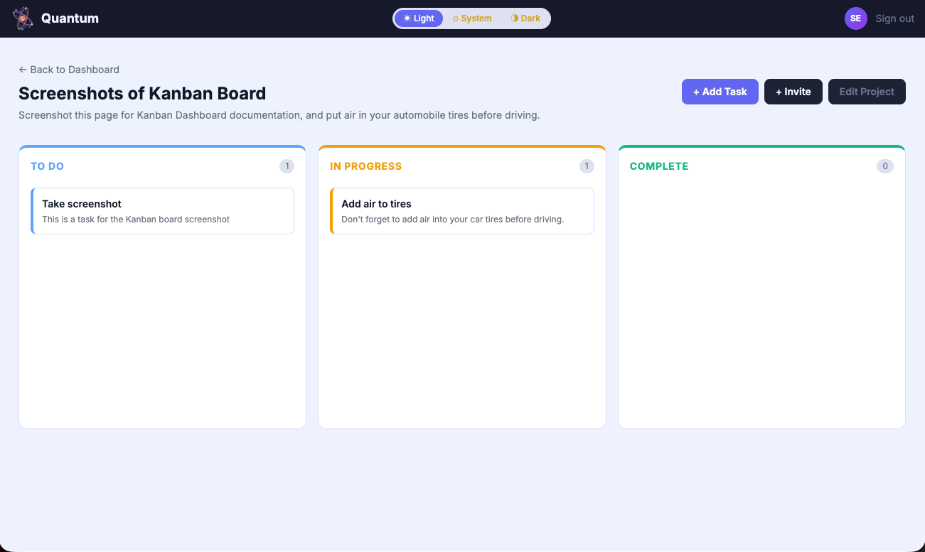 Kanban Light Mode
