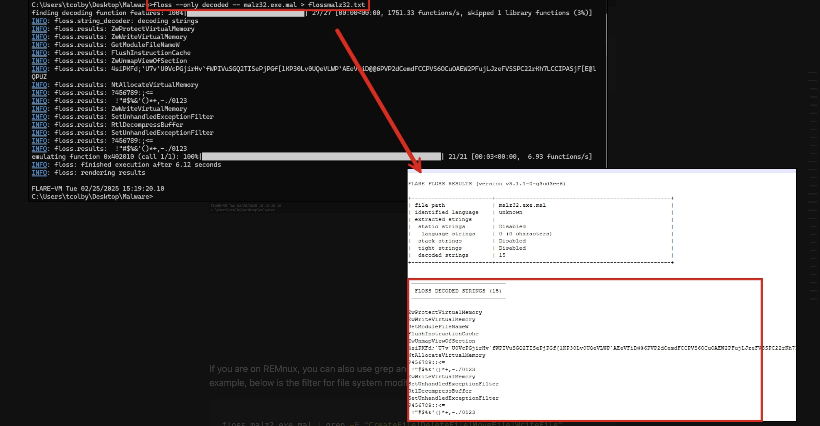 Decoded Strings output