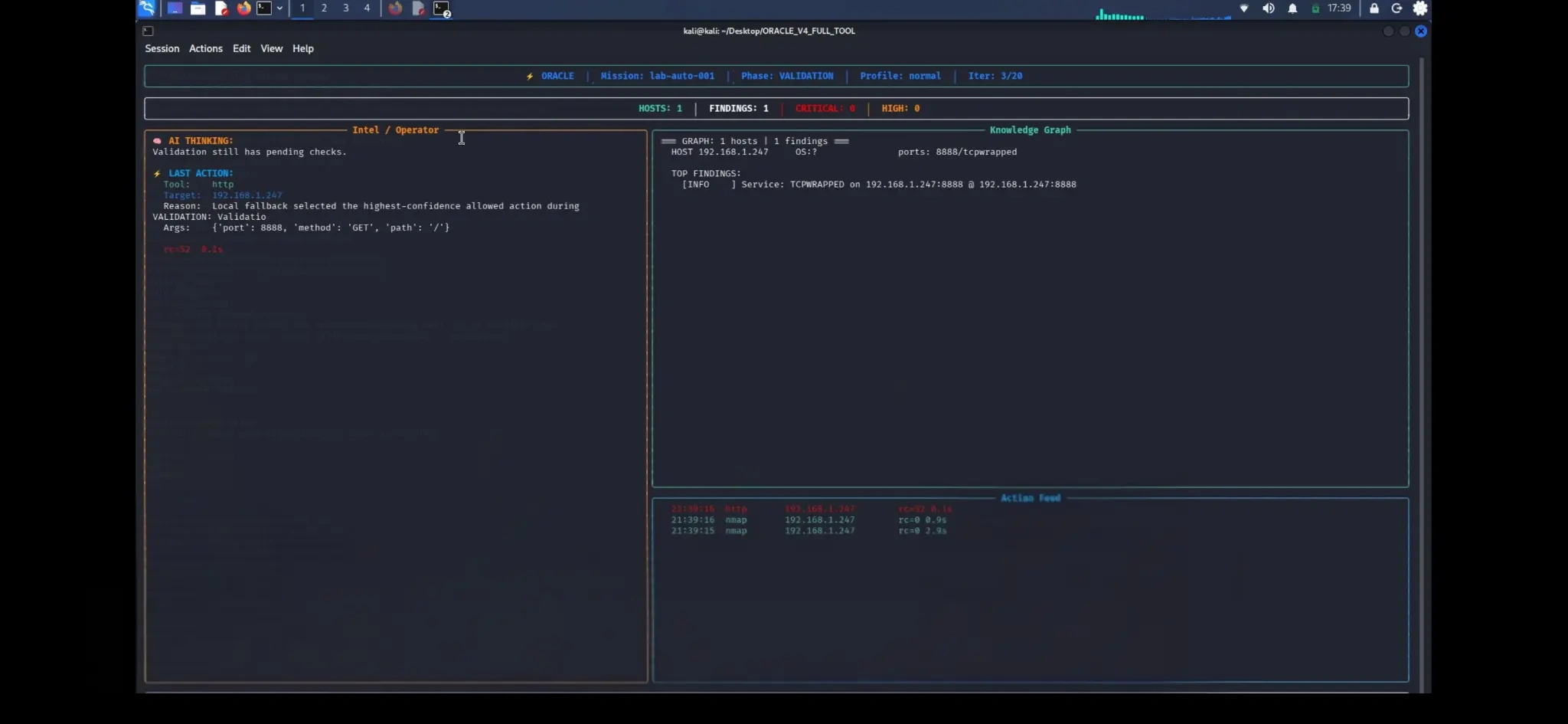 ORACLE live dashboard — iter 3